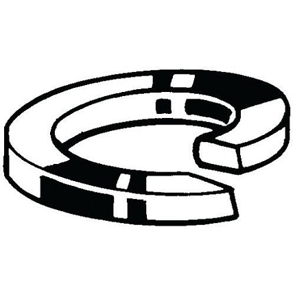 Pružná podložka s rovným zakončením DIN 127 B Nerezocel A2 M7