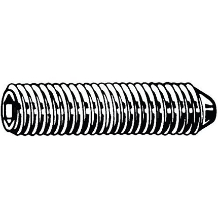 Stavěcí šroub s vnitřním šestihranem a kuželovým koncem DIN 914 Nerezocel A4 Pravý M10X12