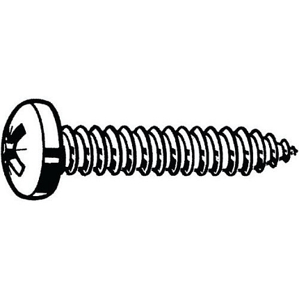 Samořezný šroub s válcovou vypouklou hlavou s křížovou drážkou Pozidriv DIN 7981 C-Z Nerezocel A2 ST5,5X16MM