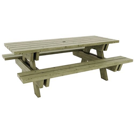 Piknikový stůl Manutan Expert Borovice, šířka 200 cm