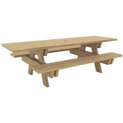 Piknikový stůl Manutan Expert Borovice ZTP, šířka 230 cm