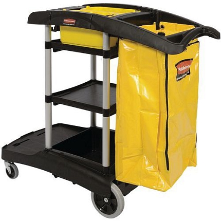 Velkokapacitní úklidový vozík černý