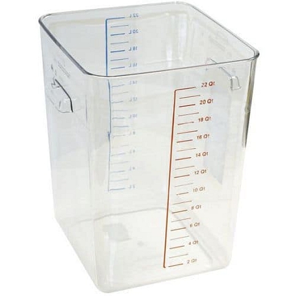 Čtyřhranný úložný box 20,8 l průhledný