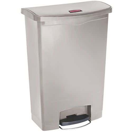 Plastový odpadkový koš Slim Jim Step On Front Step 90 l béžový