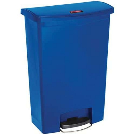 Plastový odpadkový koš Slim Jim Step On Front Step 90 l modrý