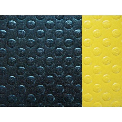 Protiúnavové průmyslové rohože Sof-Tred™ s bublinkovým povrchem, černá/žlutá, šířka 90 cm