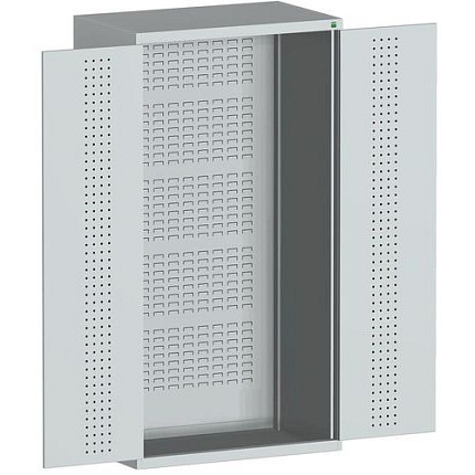 Dílenské skříně s perfo panely pro držáky na boxy/nářadí, 200 x 105 x 65 cm, šedá-šedá