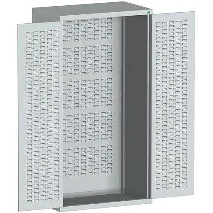 Dílenské skříně s perfo panely pro držáky na boxy/boxy, 200 x 105 x 65 cm, šedá-šedá