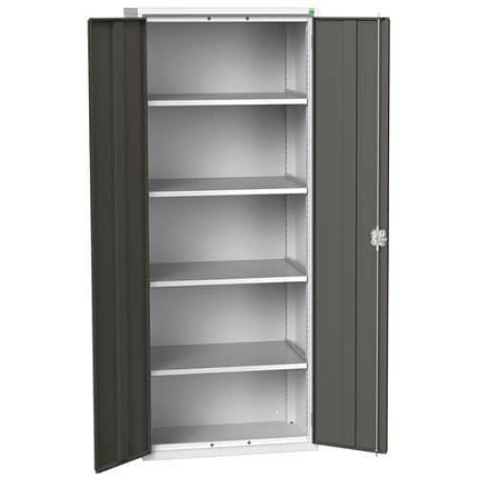 Dílenská skříň policová Bott Verso, 200 x 80 x 55 cm, 4 police, šedá-antracit