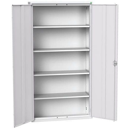 Dílenská skříň policová Bott Verso, 200 x 105 x 35 cm, 4 police, šedá-šedá