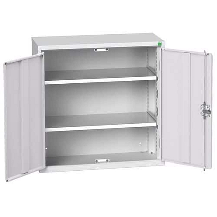 Dílenská skříň policová Bott Verso, 80 x 80 x 35 cm, 2 police, šedá-šedá