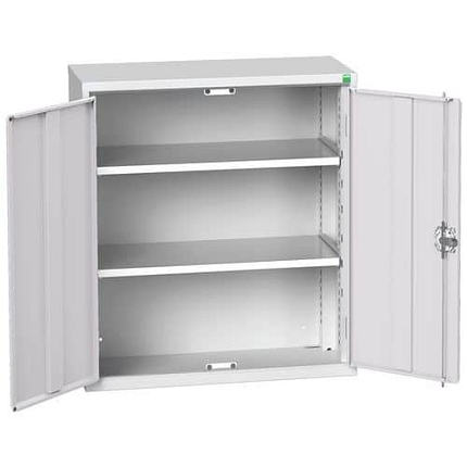 Dílenská skříň policová Bott Verso, 90 x 80 x 35 cm, 2 police, šedá-šedá