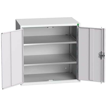 Dílenská skříň policová Bott Verso, 80 x 80 x 55 cm, 2 police, šedá-šedá