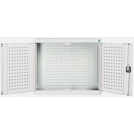 Závěsná skříňka Bott Cubio, zadní panel typu louvre, 70 x 80 x 32,5 cm, šedá-šedá