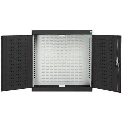 Závěsná skříňka Bott Cubio, zadní panel typu louvre, 100 x 105 x 32,5 cm , šedá-antracit