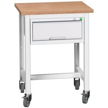 Mobilní dílenský stůl Bott Verso Storage, 93 x 70 x 60 cm, 1 zásuvka, multiplex, šedá-šedá