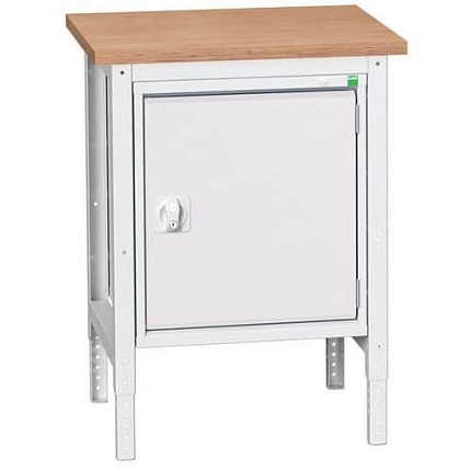 Dílenský stůl Bott Verso, 78-93 x 70 x 60 cm, 1 skříňka, multiplex, šedá-šedá