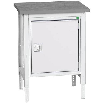 Dílenský stůl Bott Verso, 78-93 x 70 x 60 cm, 1 skříňka, linoleum, šedá-šedá