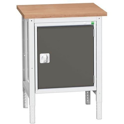 Dílenský stůl Bott Verso, 78-93 x 70 x 60 cm, 1 skříňka, multiplex, šedá-antracit