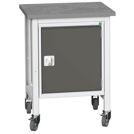 Mobilní dílenský stůl Bott Verso Storage, 93 x 70 x 60 cm, 1 skříňka, linoleum, šedá-antracit