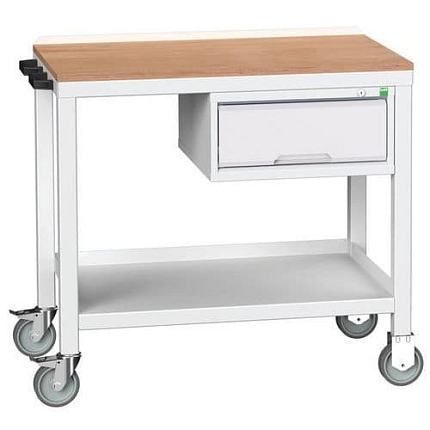 Mobilní dílenský stůl Bott Verso Weld, 93 x 100 x 60 cm, 1 zásuvka, multiplex, šedá-šedá