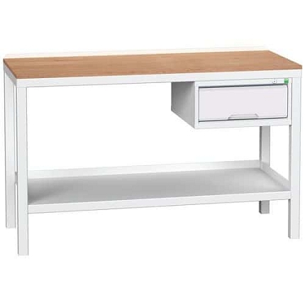 Dílenský stůl Bott Verso Weld, 93 x 150 x 60 cm, 1 skříňka, multiplex, šedá-šedá