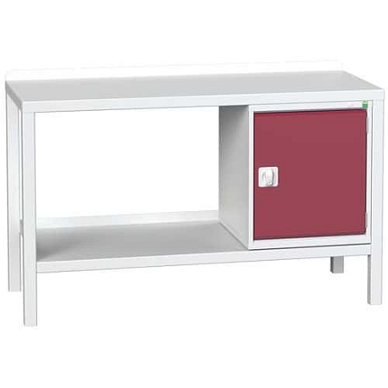 Dílenský stůl Bott Verso Weld, 91 x 150 x 60 cm, 1 skříňka, ocel, šedá-červená
