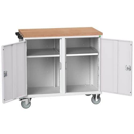 Údržový zásuvkový vozík Bott Verso, 98 x 105 x 60 cm, 2 skříňky, multiplex, šedá-šedá