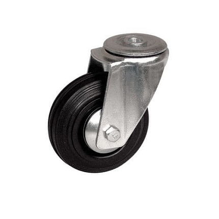 Gumové otočné kolo se středovým otvorem, průměr 100 mm