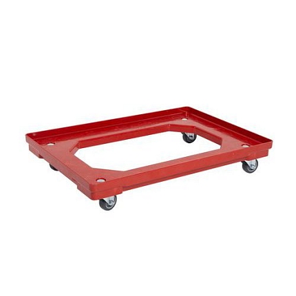 Plastová přepravní plošina, do 120 kg, červená