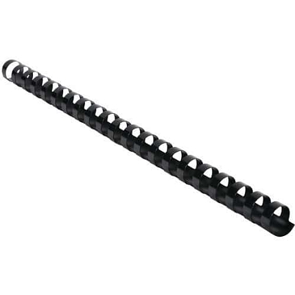 Plastové hřbety pro kroužkovou vazbu A4, 16 mm, černé