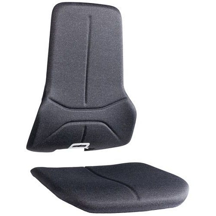 Náhradní antistatické ESD polstrování pro židle Bimos Neon, látka Duotec, černá