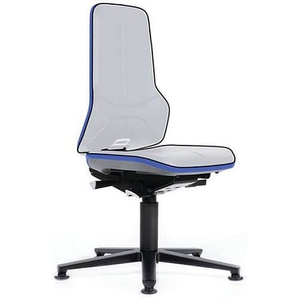 Rám pracovní antistatické ESD židle Neon Bimos 9570E se synchronním mechanismem, kluzáky, modrá