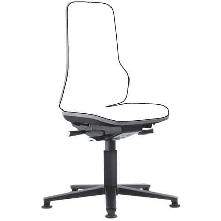 Rám pracovní antistatické ESD židle Neon Bimos 9570E se synchronním mechanismem, kluzáky, šedá