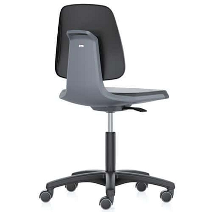 Pracovní židle Bimos Labsit  9123, opěrka s funkcí Flex 3D, potah Supertec, plastový kříž, antracit