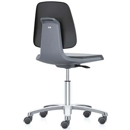 Pracovní židle Bimos Labsit  9123, opěrka s funkcí Flex 3D, potah Supertec, hliníkový kříž, antracit