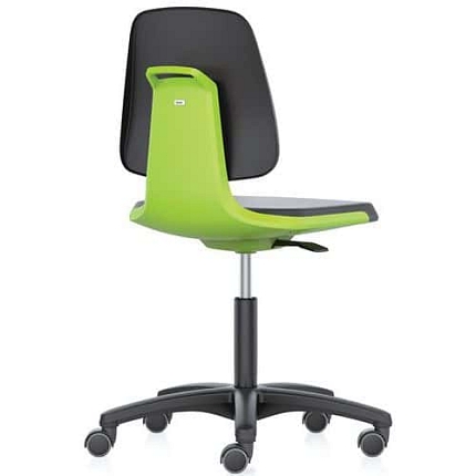 Pracovní židle Bimos Labsit  9123, opěrka s funkcí Flex 3D, polyuretan, plastový kříž, zelená/antracit