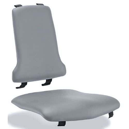 Náhradní polstrování pro židle Bimos Sintec s bederní opěrkou, koženka, šedá