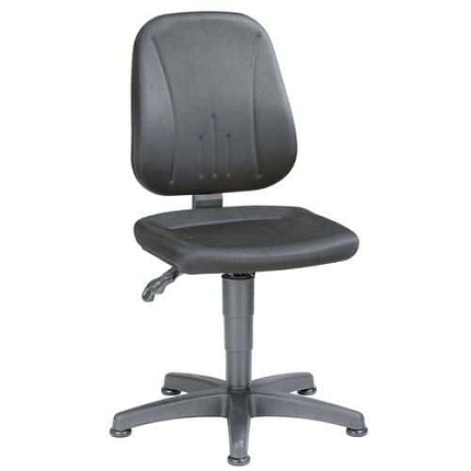 Pracovní židle Bimos Unitec 9650 s kluzáky, bez podnožky, látková, černá