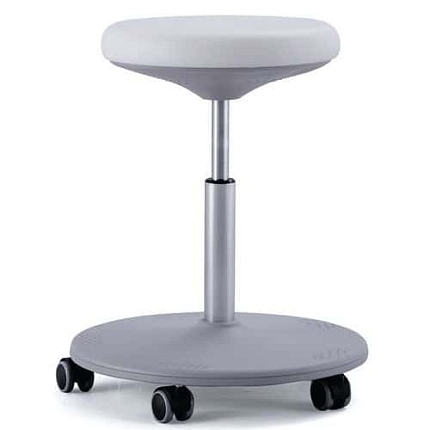 Pracovní stolička Bimos Labster 9107 s kolečky, koženka, bílá