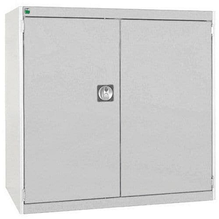 Dílenská skříň Bott Cubio, 100 x 105 x 65 cm, perfo dveře, šedá-šedá