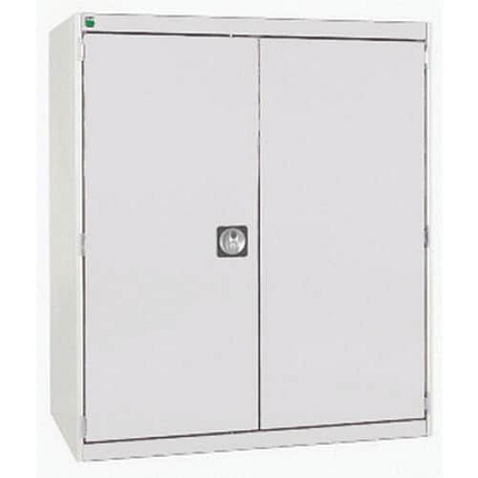 Dílenská skříň Bott Cubio, 120 x 105 x 52,5 cm, perfo dveře, šedá-šedá