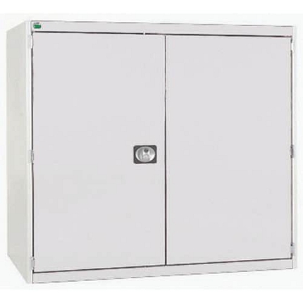 Dílenská skříň Bott Cubio 160, 120 x 130 x 52,5 cm, perfo dveře, šedá-šedá