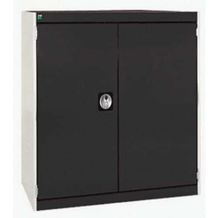 Dílenská skříň Bott Cubio, 90 x 80 x 65 cm, perfo dveře, šedá-antracit