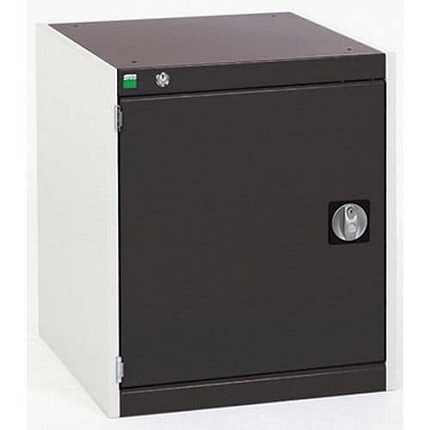 Dílenská skříň Bott Cubio, 70 x 52,5 x 52,5 cm, perfo dveře, šedá-antracit