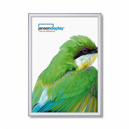 Rám na plakáty P37, ostré rohy, stříbrný, B2