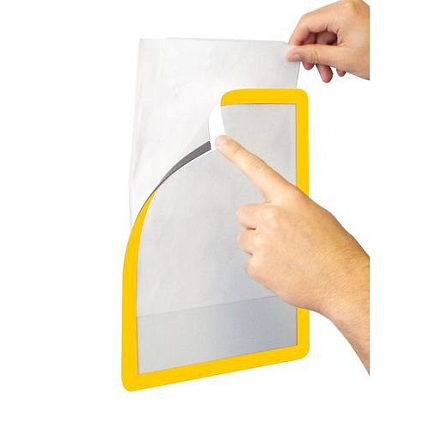 Informační kapsa Frames4Docs A4, magnetická, žlutá