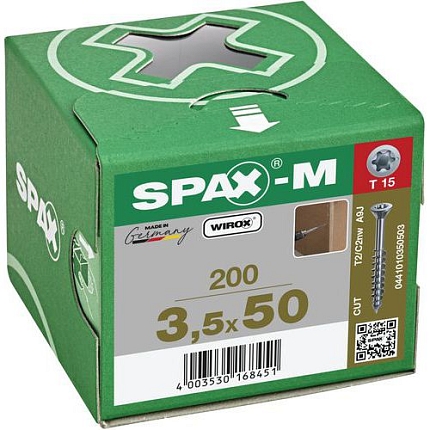 Univerzální šrouby se zapuštěnou hlavou Spax pro MDF desky o 3,5 mm, 50 mm