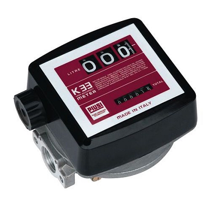 Mechanický průtokoměr Piusi K 33 se 3 číslicemi