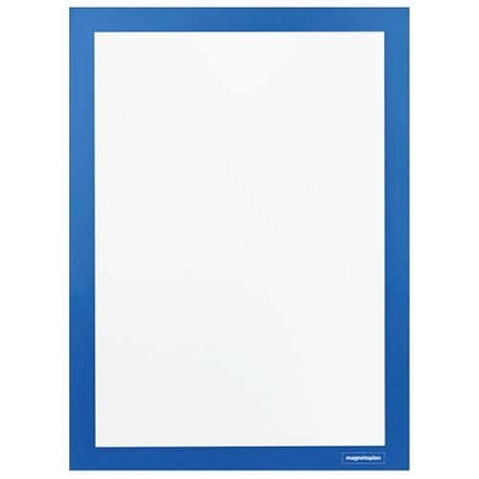 Informační rámečky Magnetoplan Magnetofix A4, magnetické, samolepicí, modré